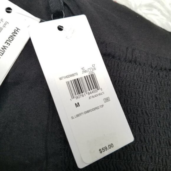 NWT GUESS Liberty Embroidered Crop Top - Picture 7 of 8